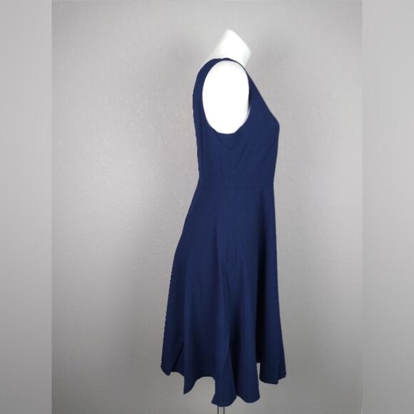 NWT Gal Meets Glam Kendra Fit & Flare Dress Navy 6 - Picture 4 of 15